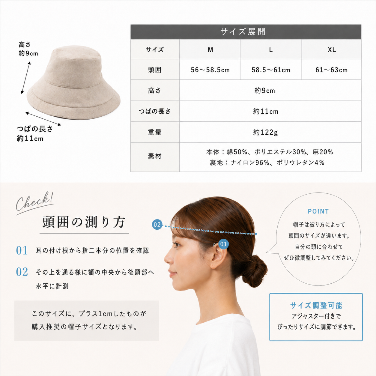 Nagomi 完全遮光UVハット