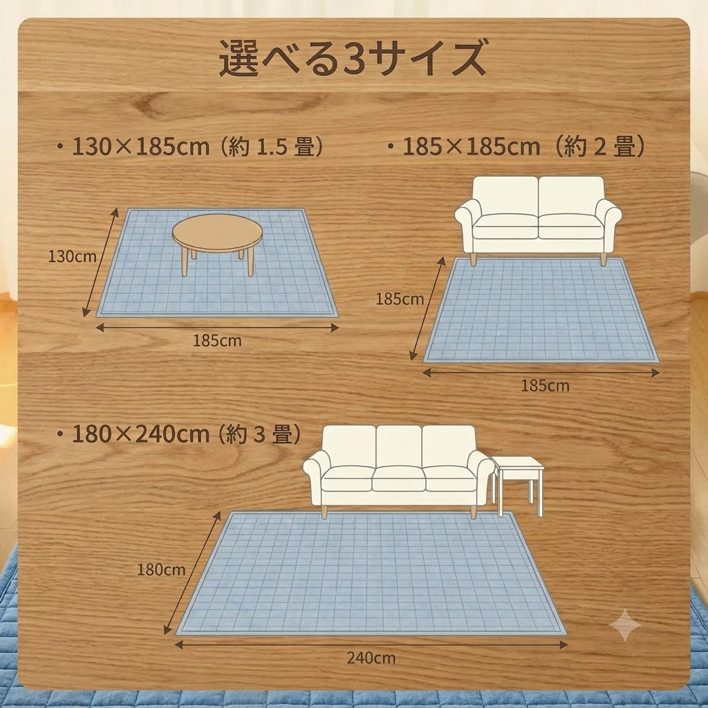CoolNest™ 冷感ラグ｜接触冷感・丸洗いOK・北欧デザイン